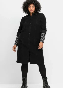 Hemdblusenkleid aus weichem Cord