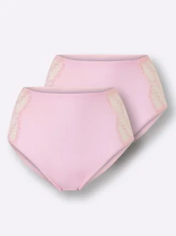 Hüftslip mit Spitzen-Einsatz seitlich