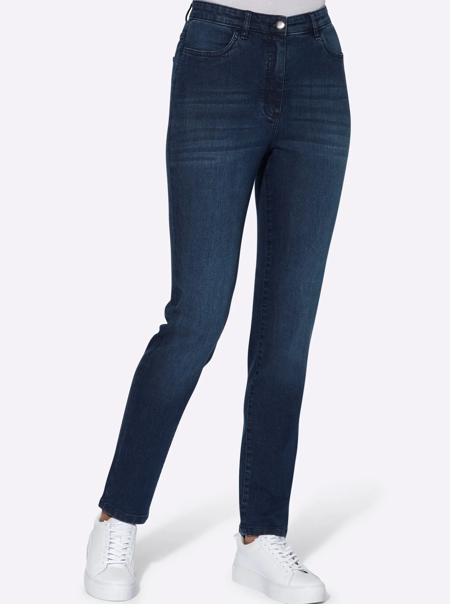 High-waist-Jeans in Karottenform