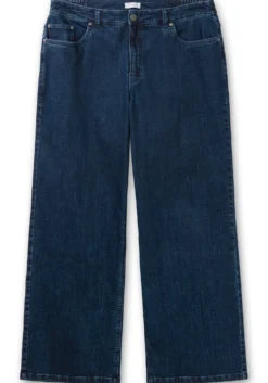 High-waist-Jeans mit durchgehend weitem Bein
