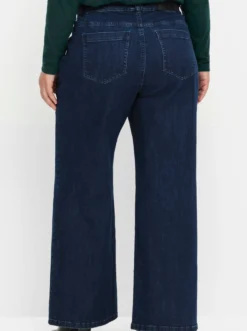 High-waist-Jeans mit durchgehend weitem Bein
