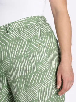 7/8-Hose mit Alloverprint und Bindegürtel