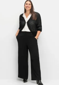 Hose mit High-Waist-Bund und weitem Bein