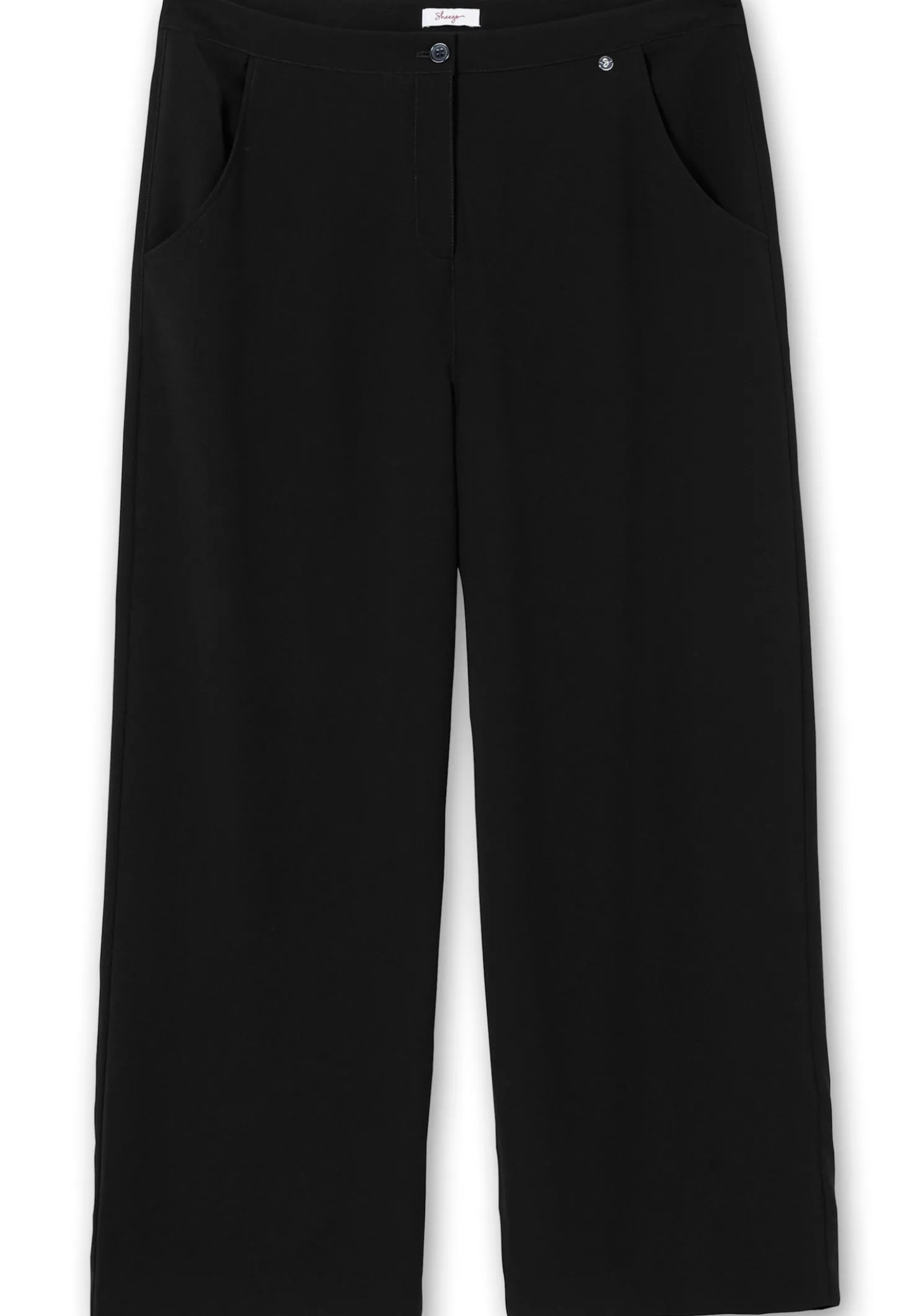 Hose mit High-Waist-Bund und weitem Bein
