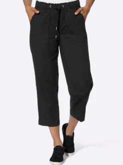 7/8-Hose mit Rundum-Dehnbund, gerafft