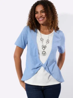 2-in-1-Shirt mit Knoten-Detail