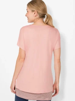 2-in-1-Shirt mit Ringel-Top