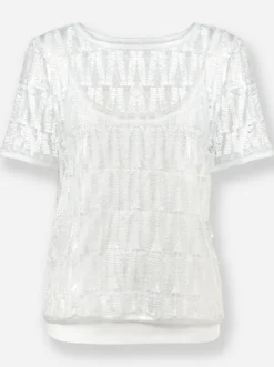 2-in-1-Shirt mit Spitze
