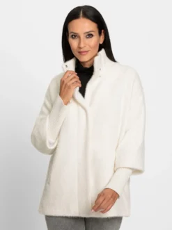 Jacke aus haarigem Effektgarn