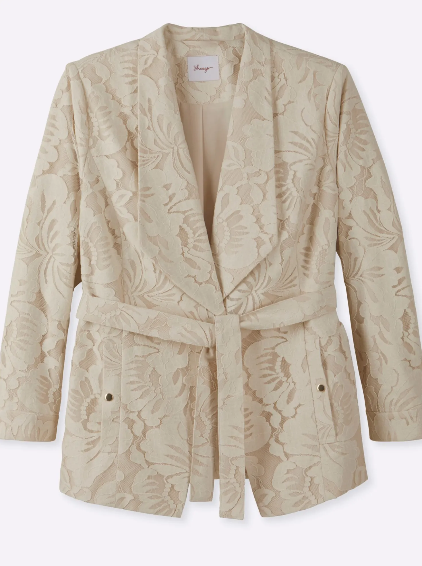 Jacke in offener Form
