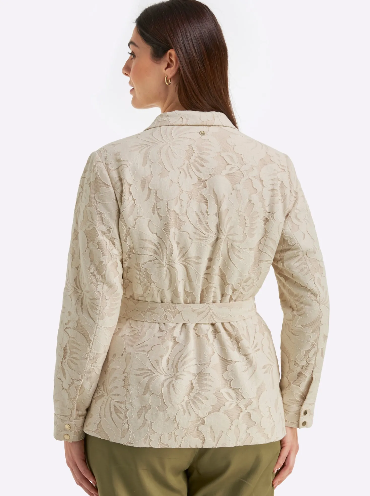 Jacke in offener Form