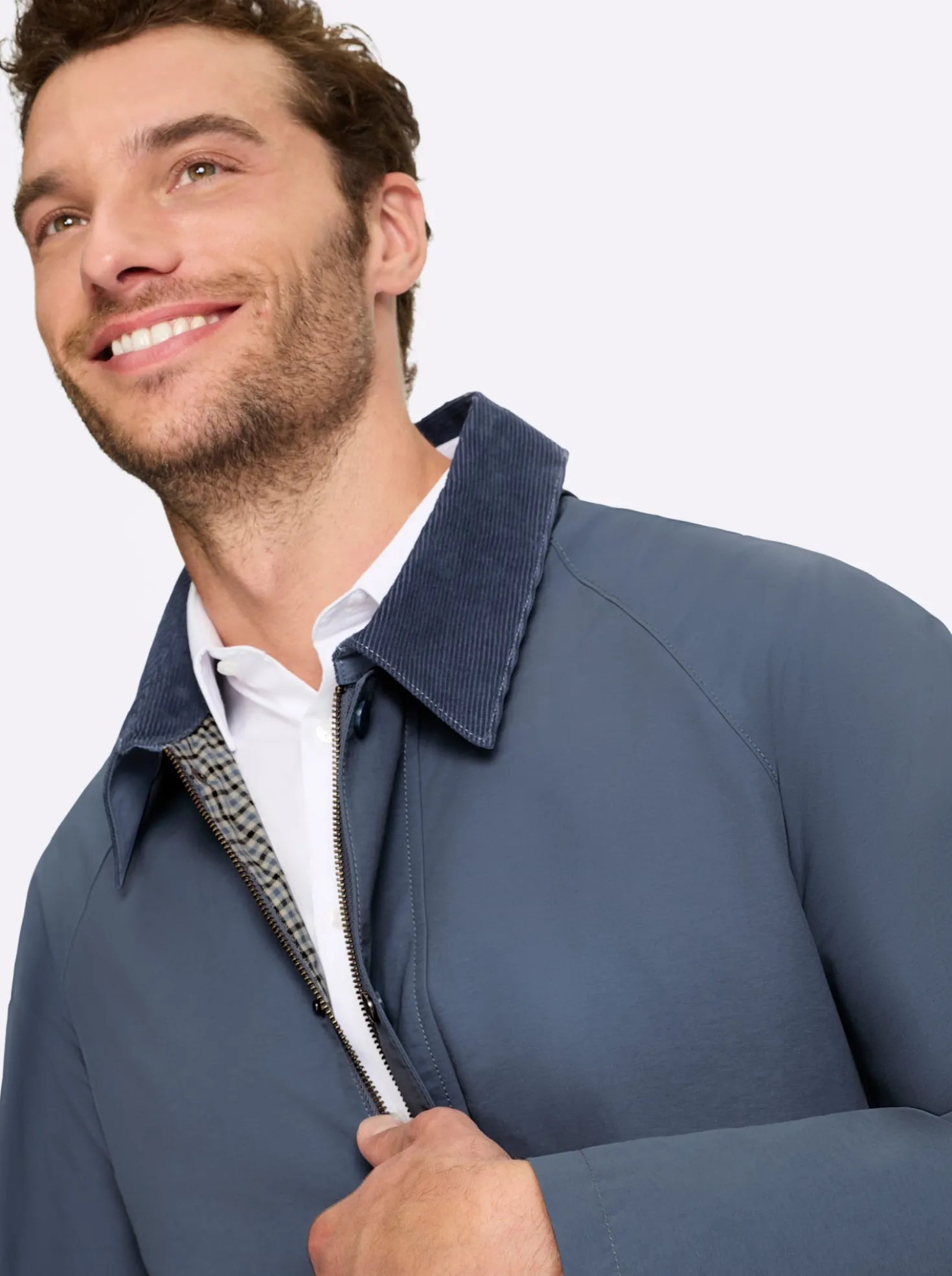 Jacke mit Flanell-Karofutter