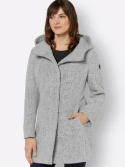 Jacke mit Kapuze, Struktur-Qualität