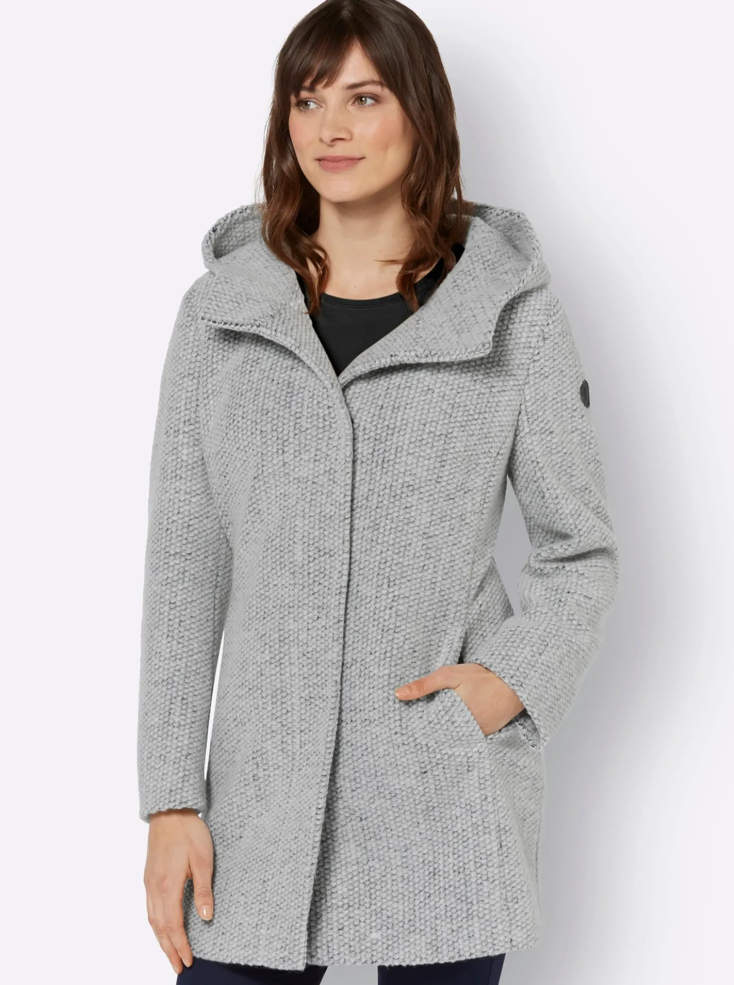 Jacke mit Kapuze, Struktur-Qualität