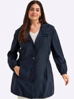 Jacke mit voluminösem Kragen