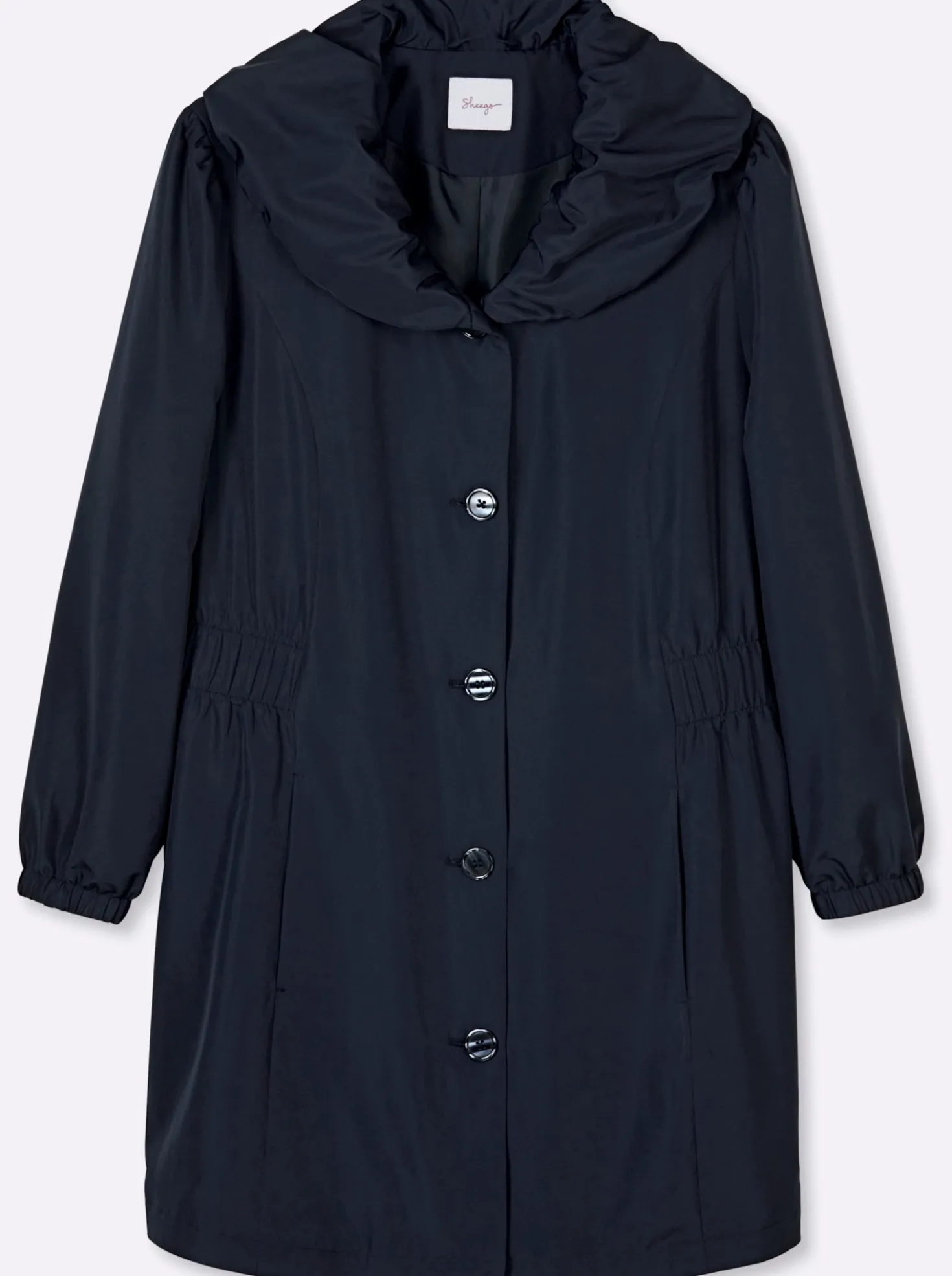 Jacke mit voluminösem Kragen