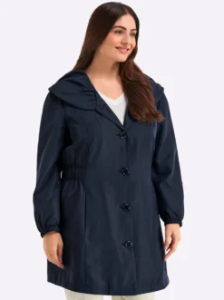 Jacke mit voluminösem Kragen