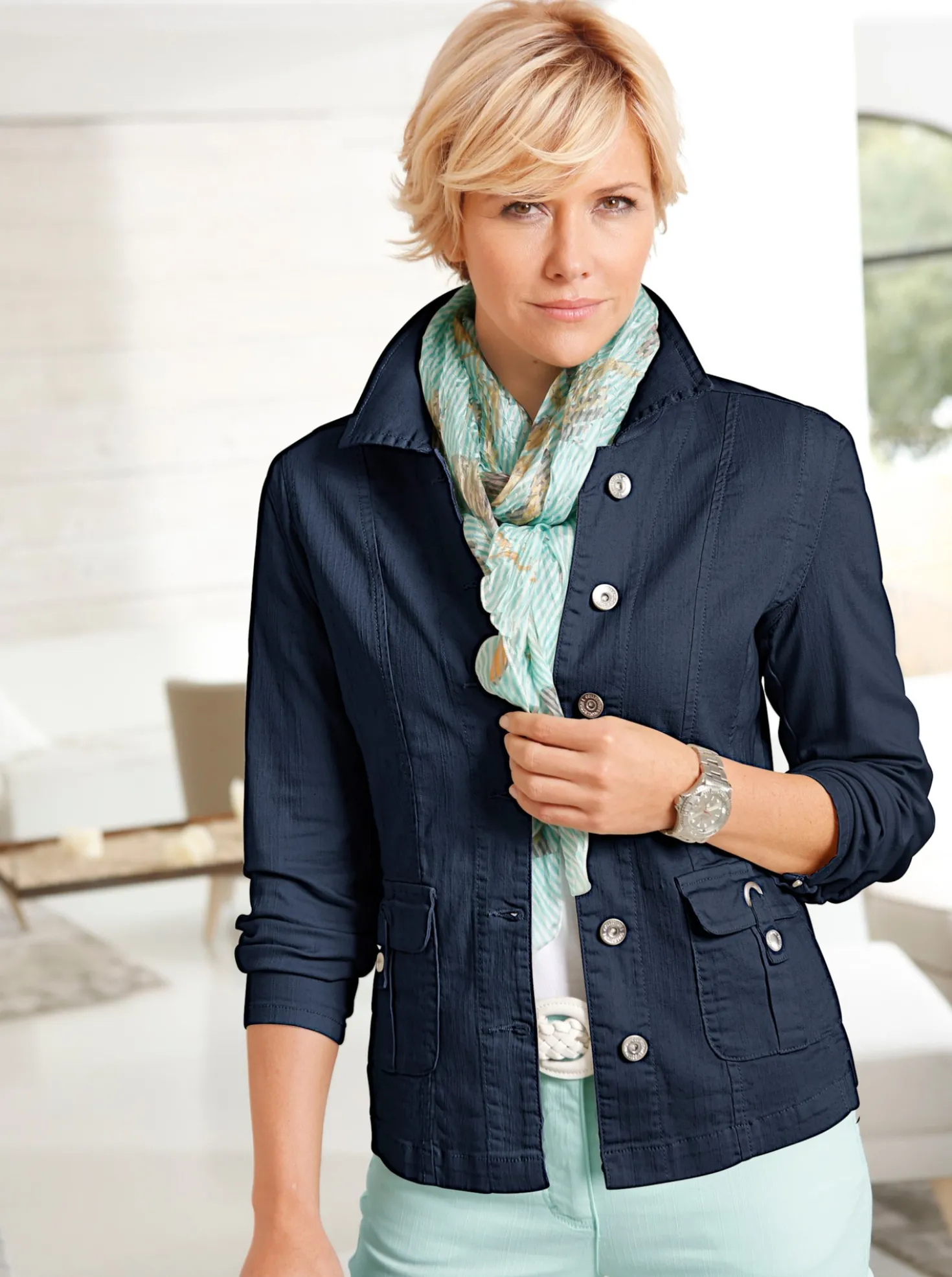 Jackenblazer in Denim-Optik