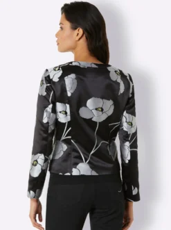 Jacquardblazer mit bedrucktem Futter
