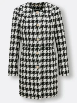 Jacquardblazer mit 40% Wolle
