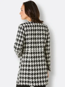 Jacquardblazer mit 40% Wolle