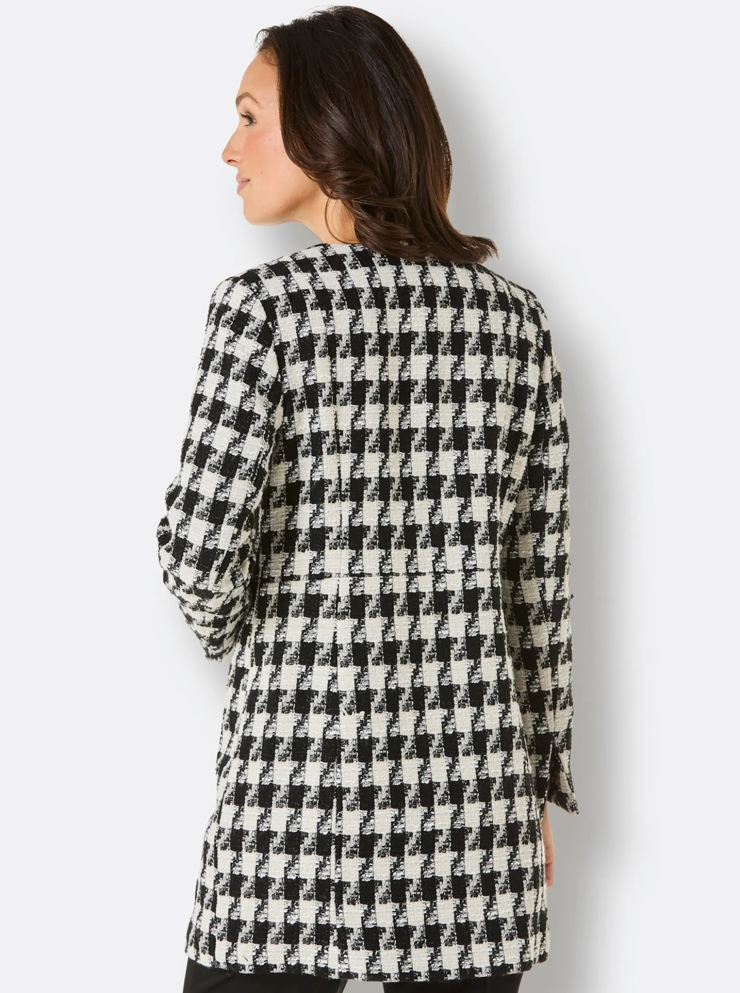 Jacquardblazer mit 40% Wolle