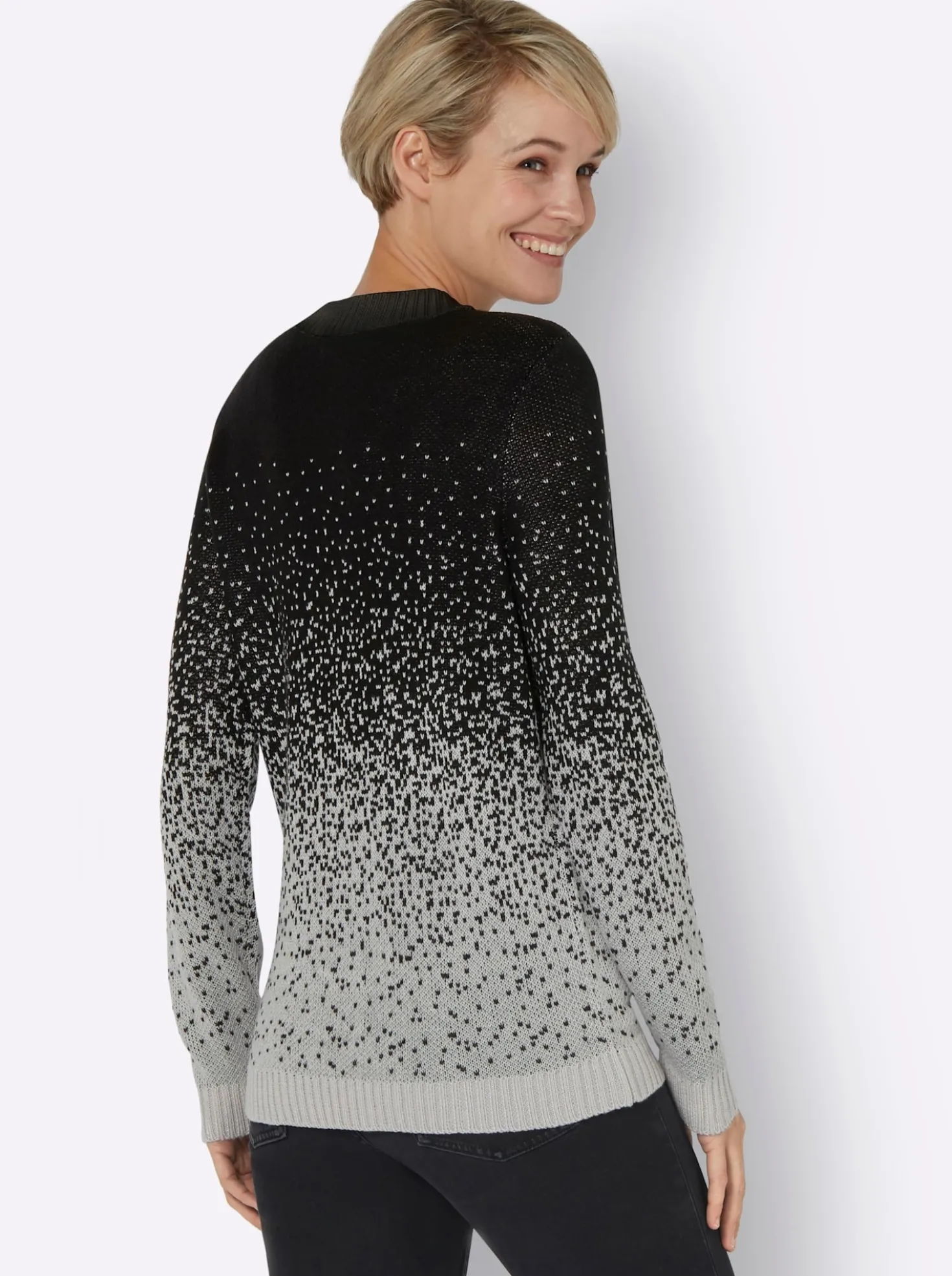Jacquardpullover aus Jacquard-Strick