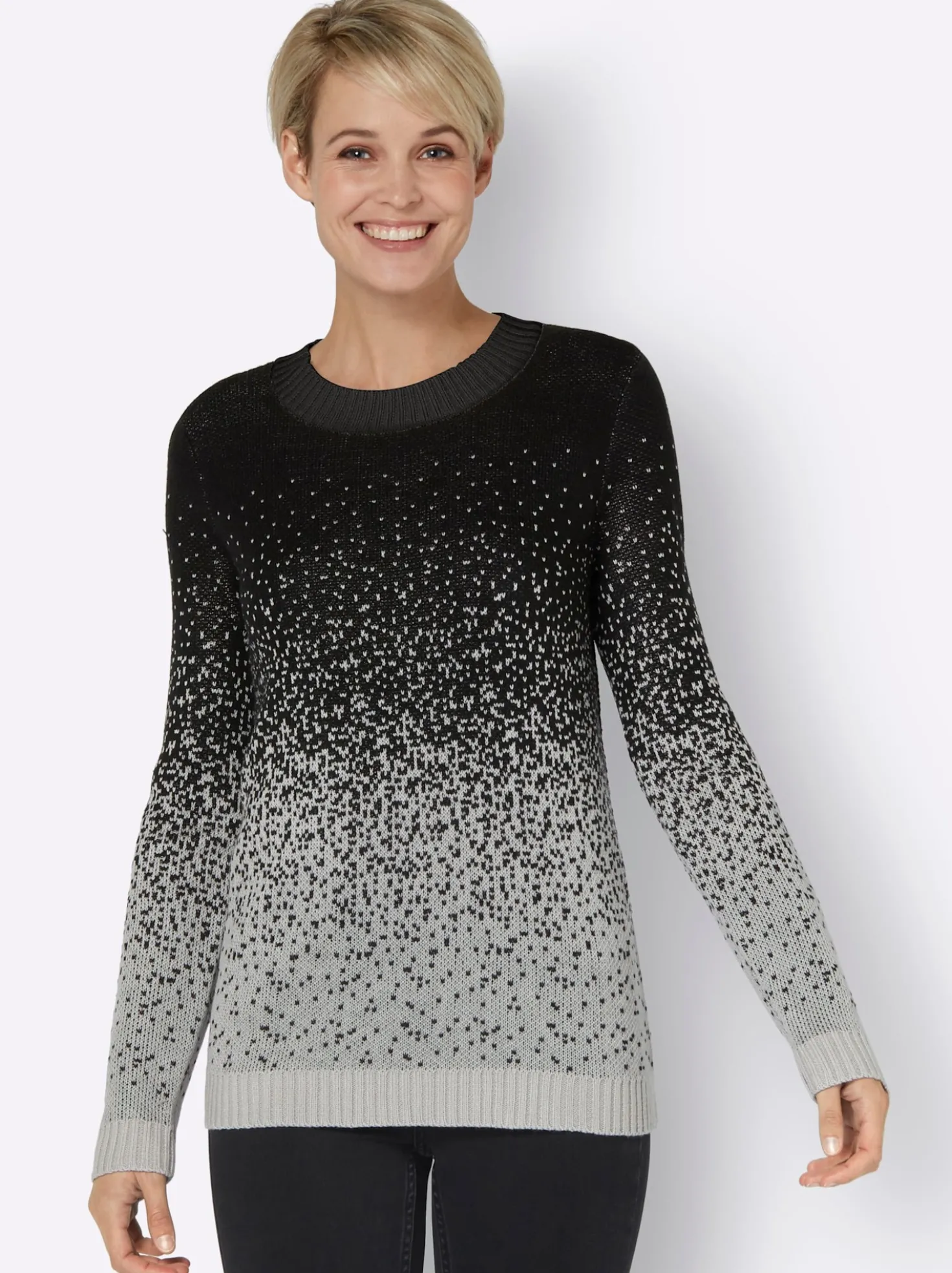 Jacquardpullover aus Jacquard-Strick