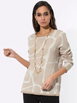 Jacquardpullover aus Pima-Baumwolle