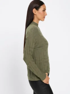 Jacquardpullover in 3-D-Optik gemustert