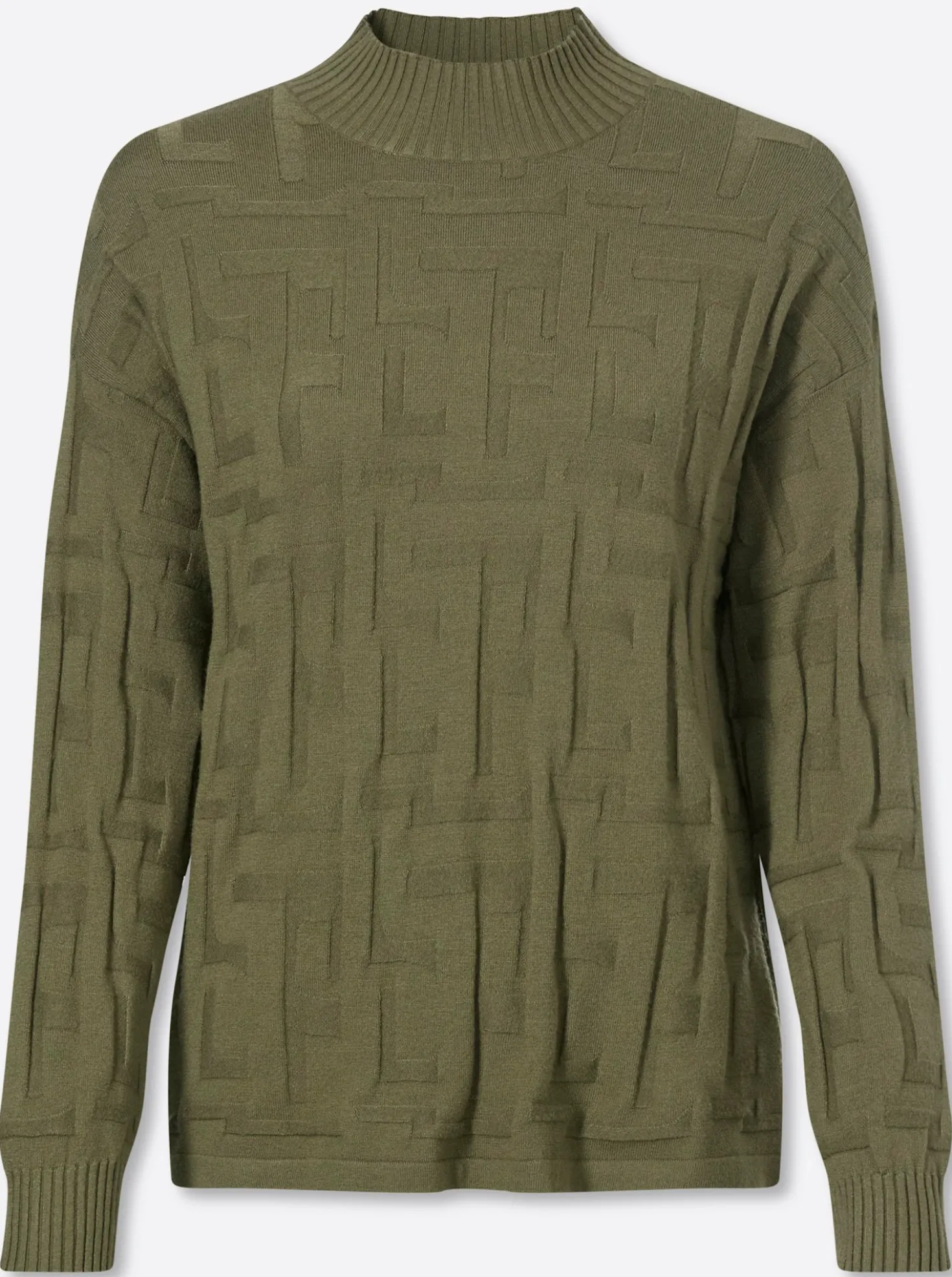 Jacquardpullover in 3-D-Optik gemustert