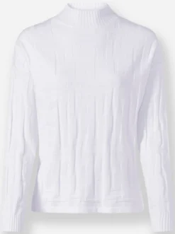 Jacquardpullover in 3-D-Optik gemustert