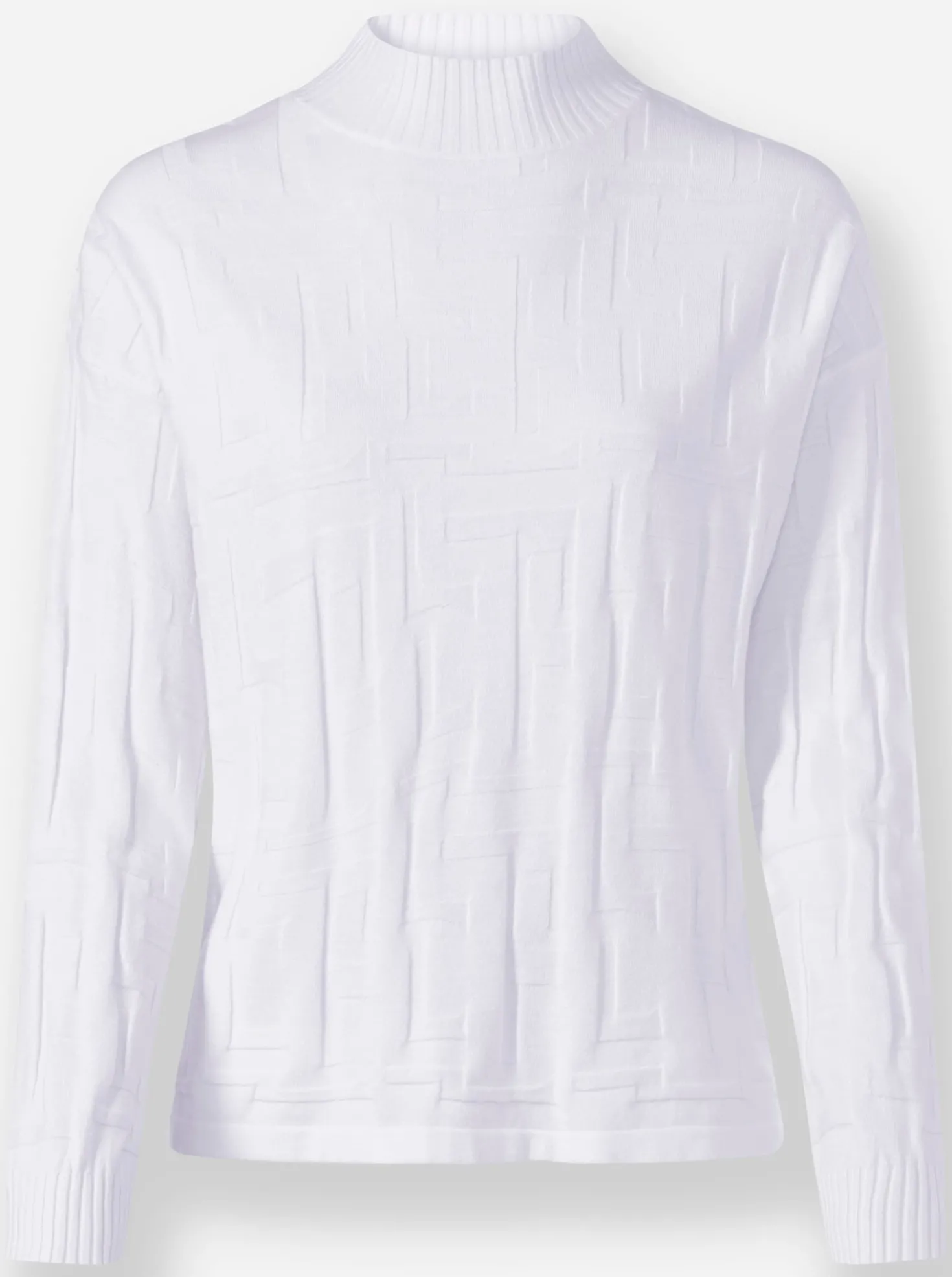 Jacquardpullover in 3-D-Optik gemustert