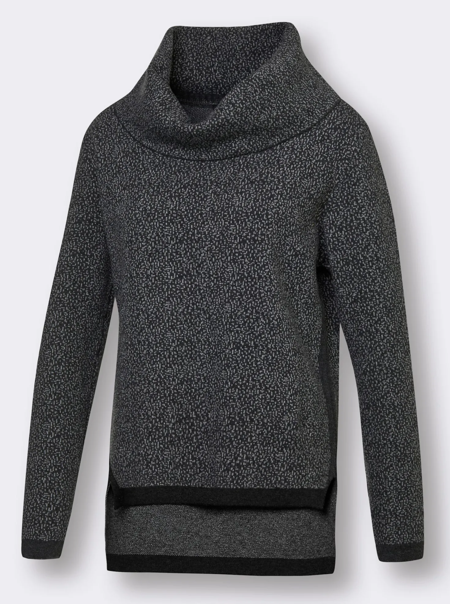Jacquard-Pullover mit Rollkragen