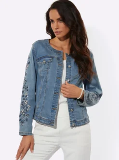 Jeansblazer mit Baumwolle