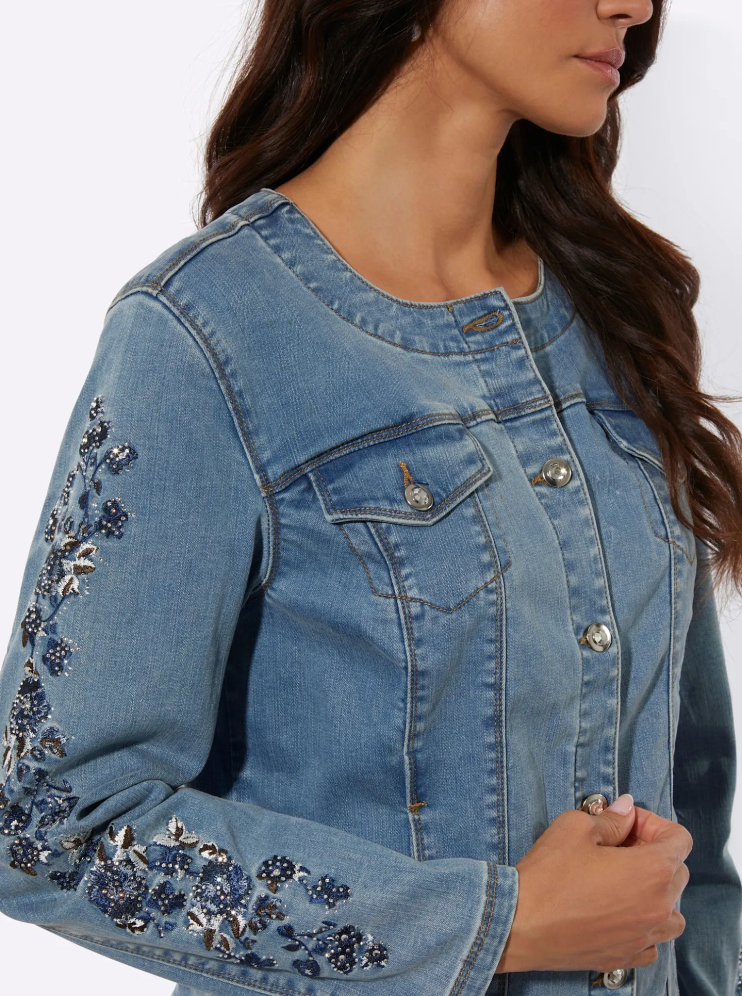 Jeansblazer mit Baumwolle