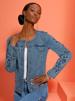 Jeansblazer mit Baumwolle