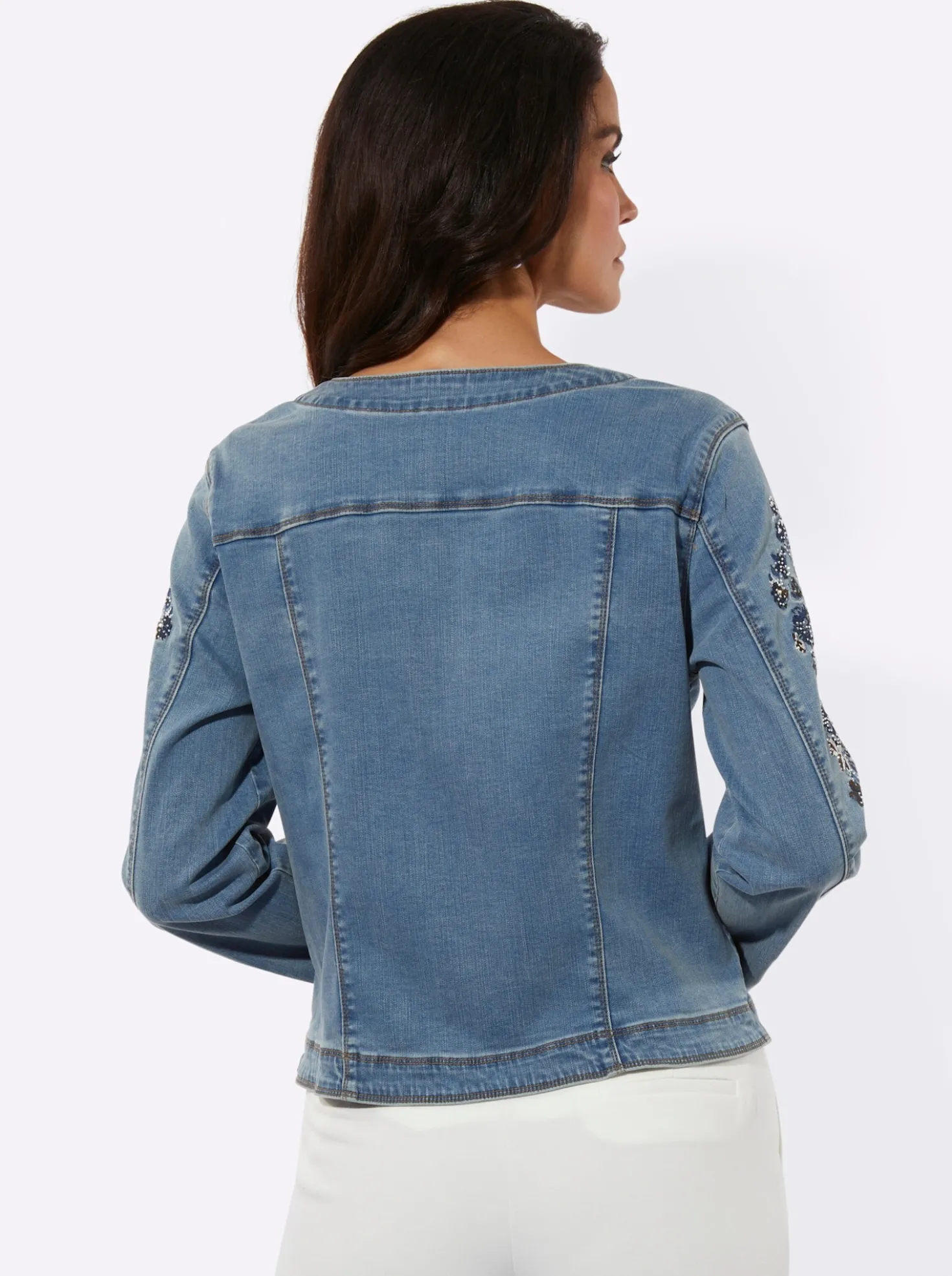 Jeansblazer mit Baumwolle
