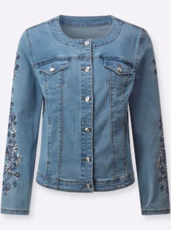 Jeansblazer mit Baumwolle