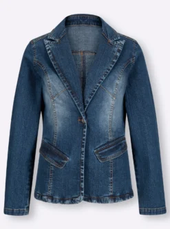Jeansblazer mit Gehschlitz