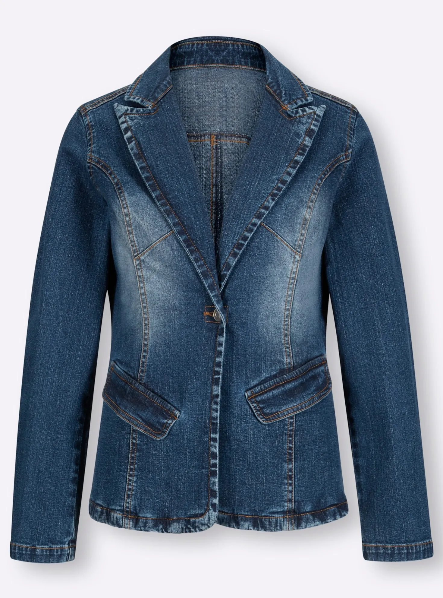 Jeansblazer mit Gehschlitz