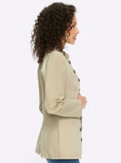 Jeansblazer mit Häkchenverschluss