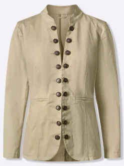 Jeansblazer mit Häkchenverschluss