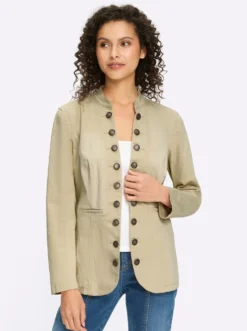 Jeansblazer mit Häkchenverschluss