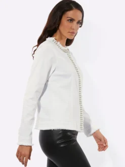Jeansblazer mit seitlichen Nahttaschen