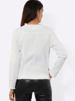 Jeansblazer mit seitlichen Nahttaschen