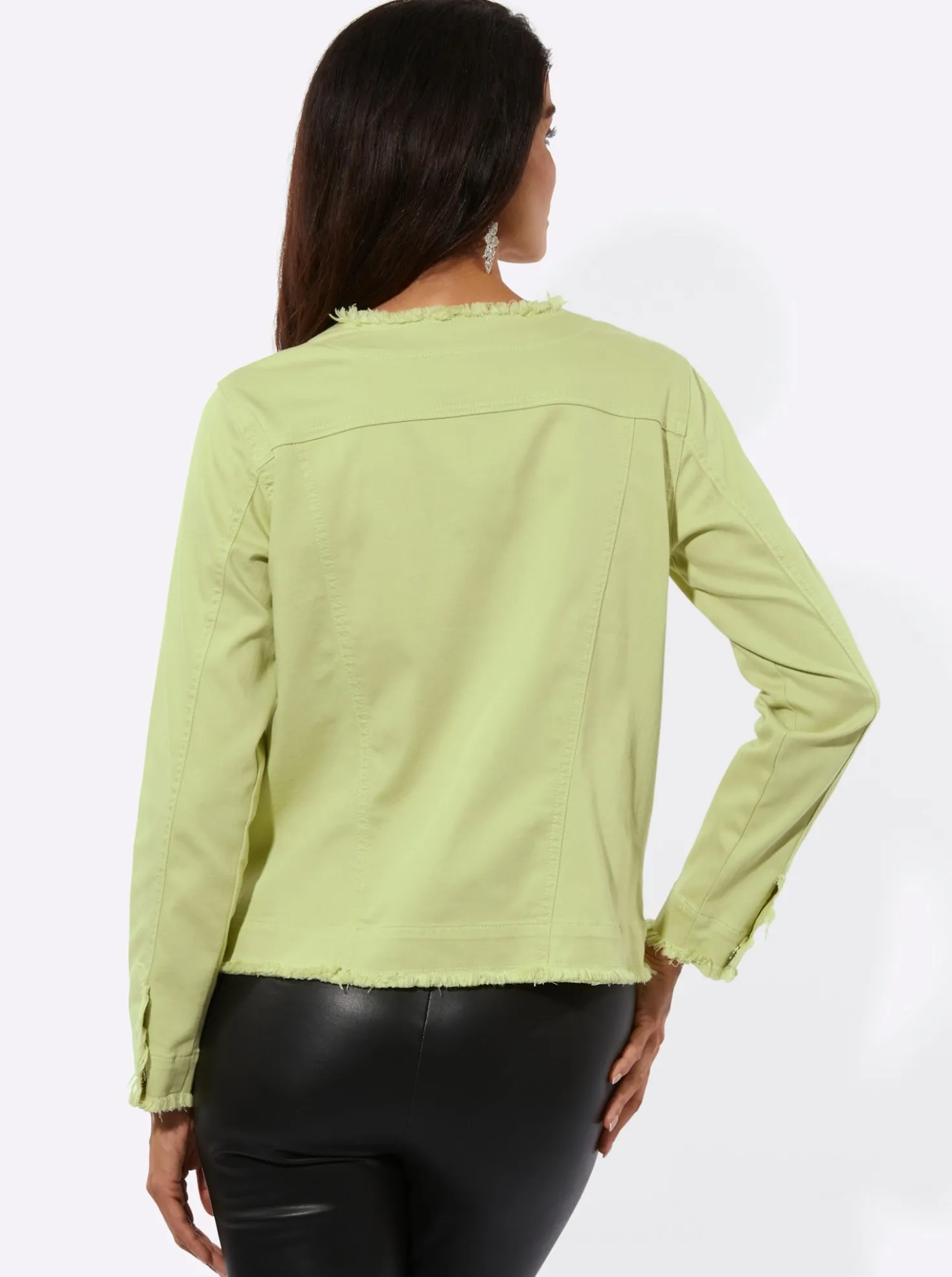 Jeansblazer mit seitlichen Nahttaschen