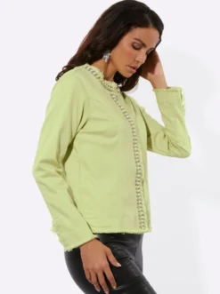 Jeansblazer mit seitlichen Nahttaschen