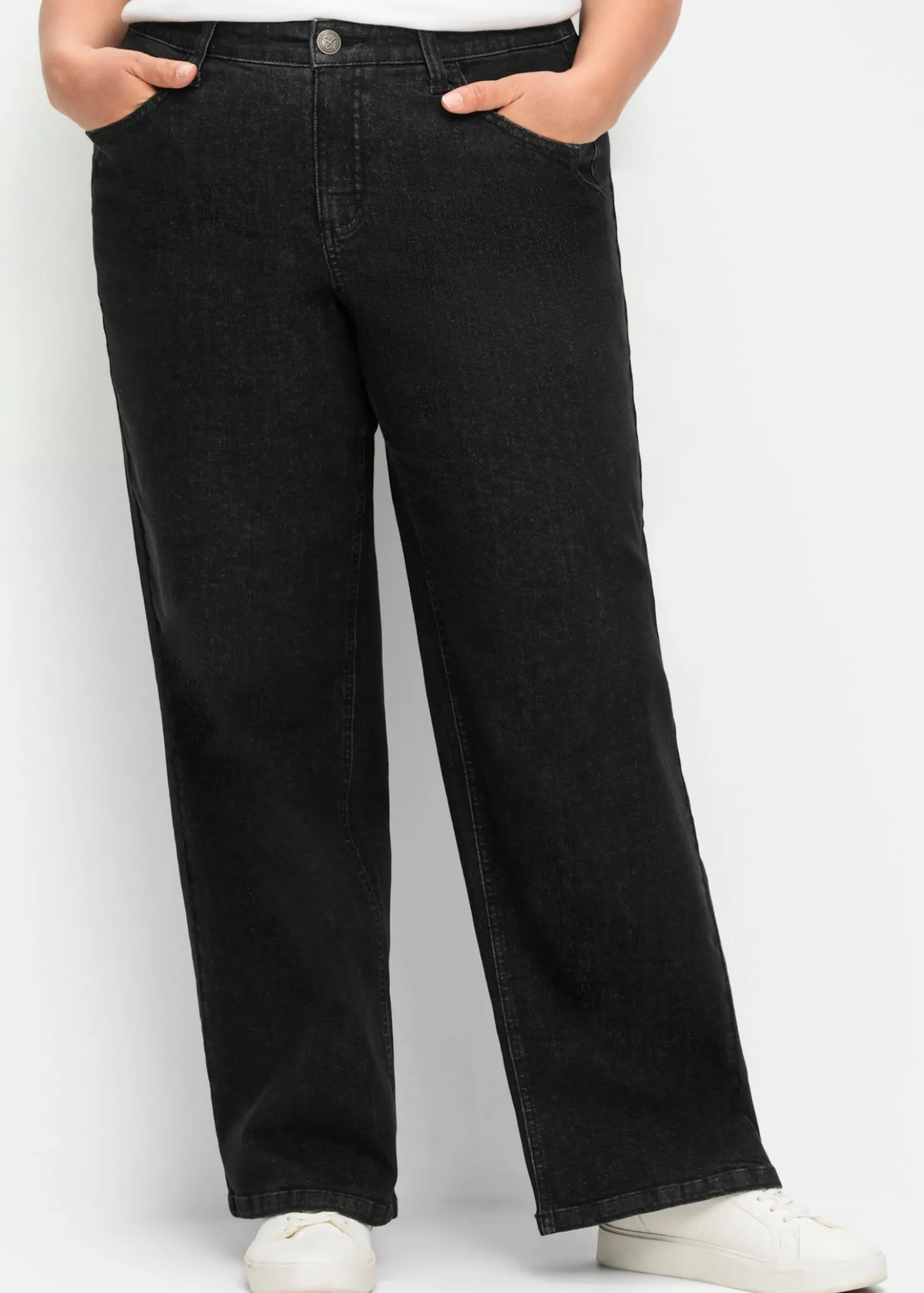 Jeans in durchgehend weiter Beinform