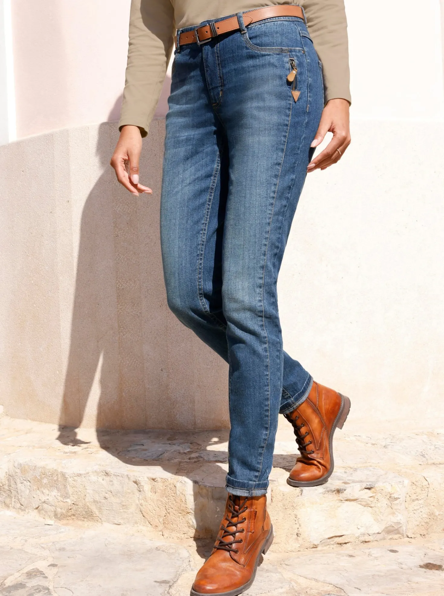 Jeans in modischer Waschung
